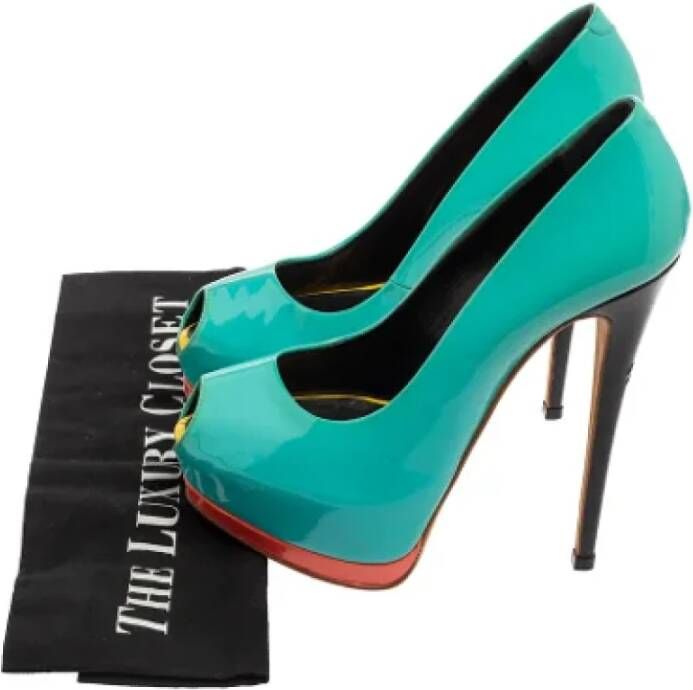 Giuseppe Zanotti Pre-owned Leather heels Green Dames