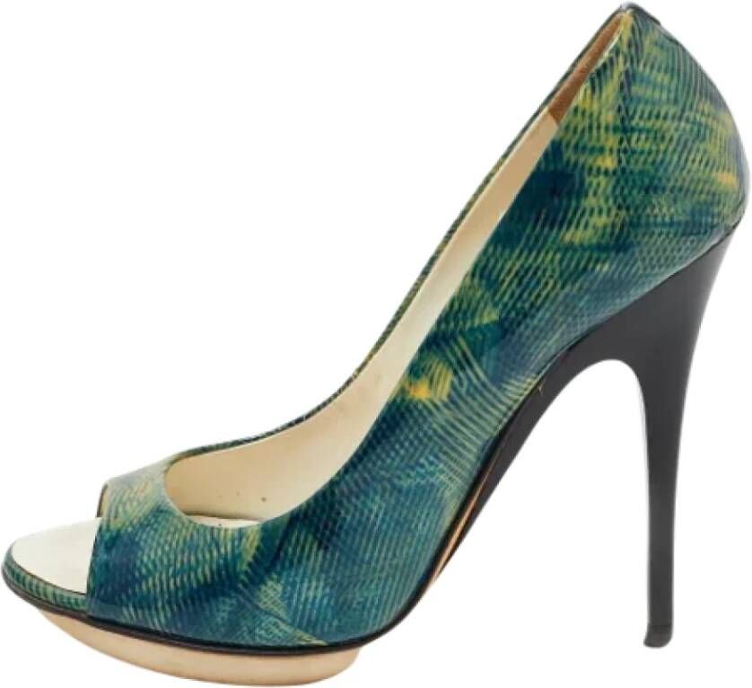 Giuseppe Zanotti Pre-owned Leather heels Green Dames