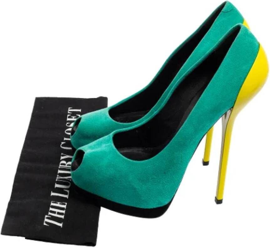 Giuseppe Zanotti Pre-owned Leather heels Green Dames