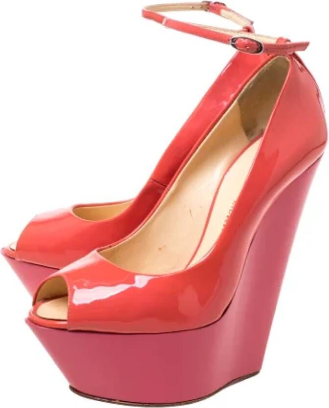 Giuseppe Zanotti Pre-owned Leather heels Orange Dames