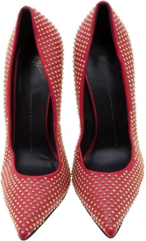 Giuseppe Zanotti Pre-owned Leather heels Red Dames