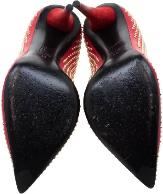 Giuseppe Zanotti Pre-owned Leather heels Red Dames