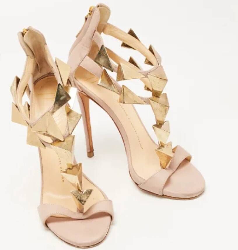 Giuseppe Zanotti Pre-owned Leather sandals Beige Dames