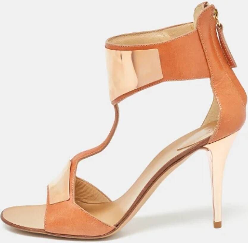 Giuseppe Zanotti Pre-owned Leather sandals Beige Dames