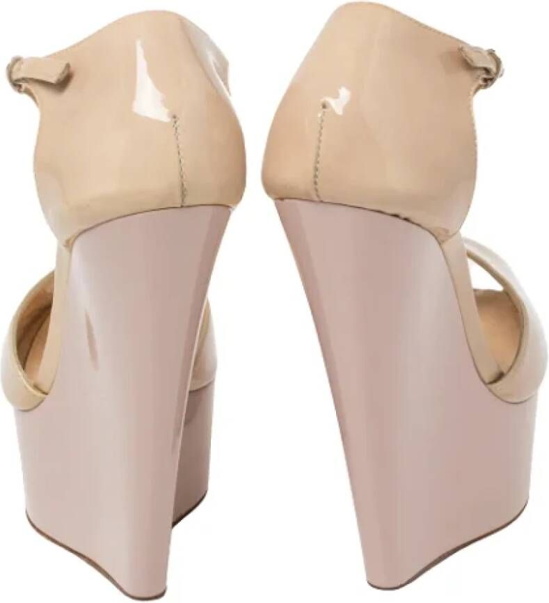 Giuseppe Zanotti Pre-owned Leather sandals Beige Dames