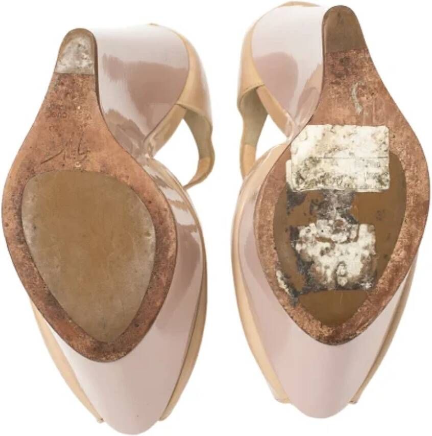 Giuseppe Zanotti Pre-owned Leather sandals Beige Dames