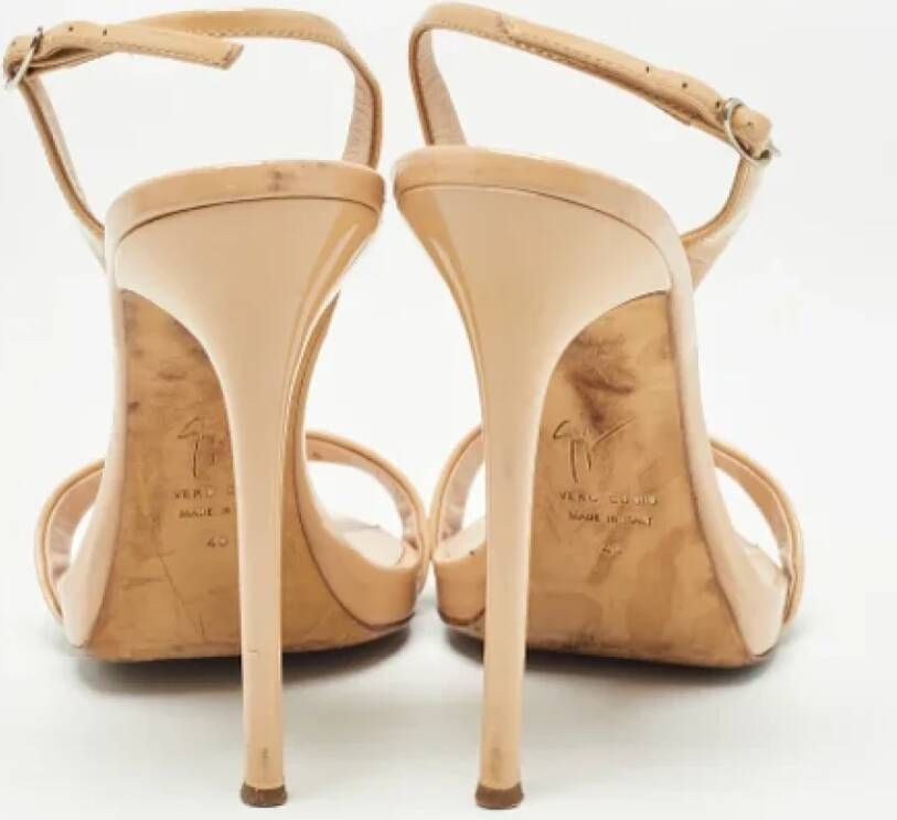 Giuseppe Zanotti Pre-owned Leather sandals Beige Dames