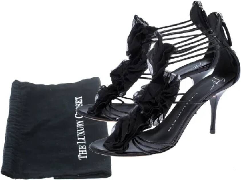 Giuseppe Zanotti Pre-owned Leather sandals Black Dames