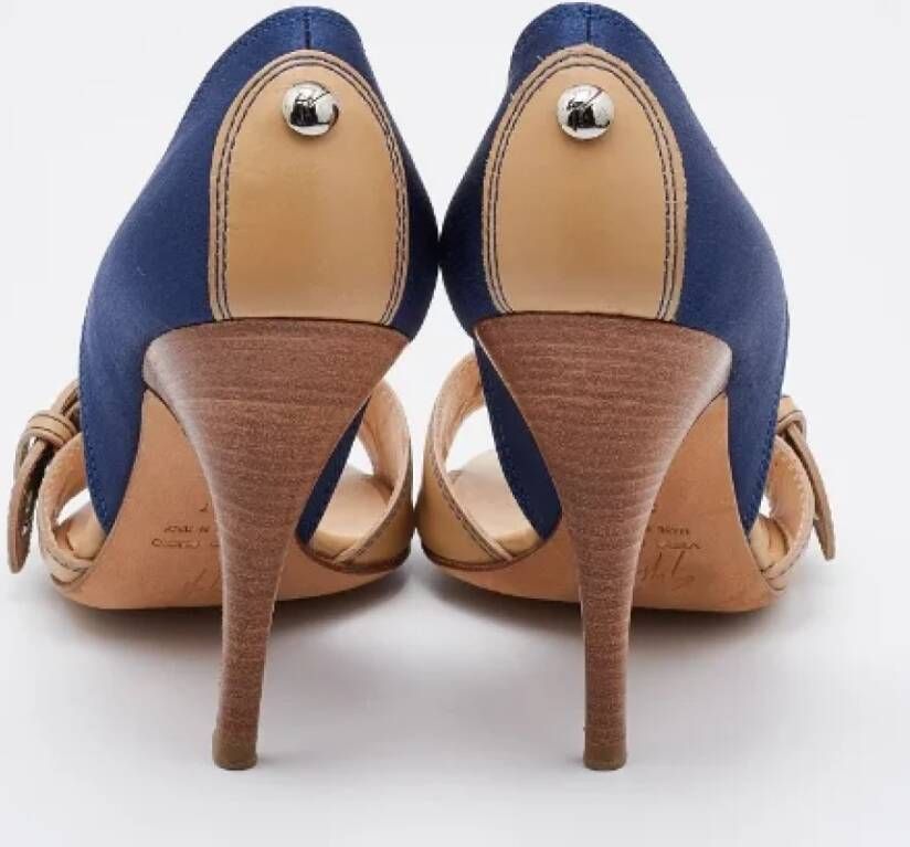 Giuseppe Zanotti Pre-owned Leather sandals Blue Dames