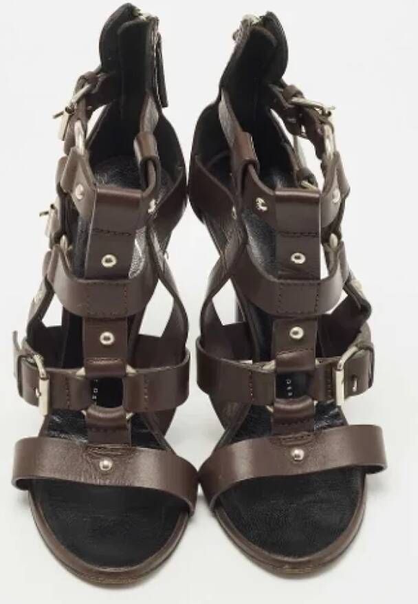 Giuseppe Zanotti Pre-owned Leather sandals Brown Dames