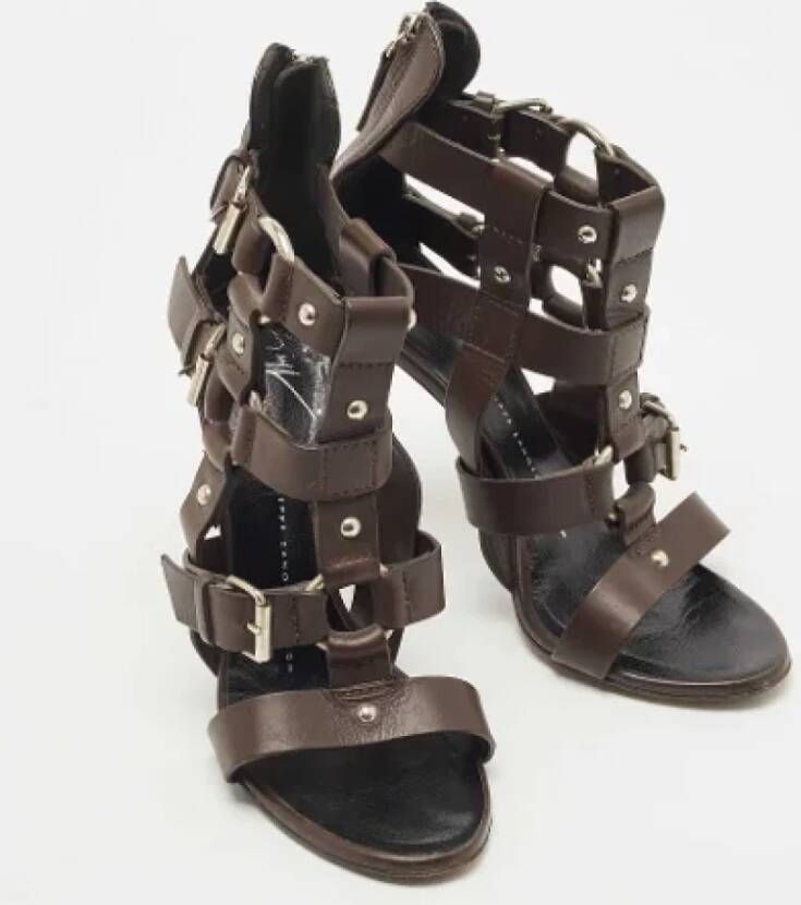 Giuseppe Zanotti Pre-owned Leather sandals Brown Dames