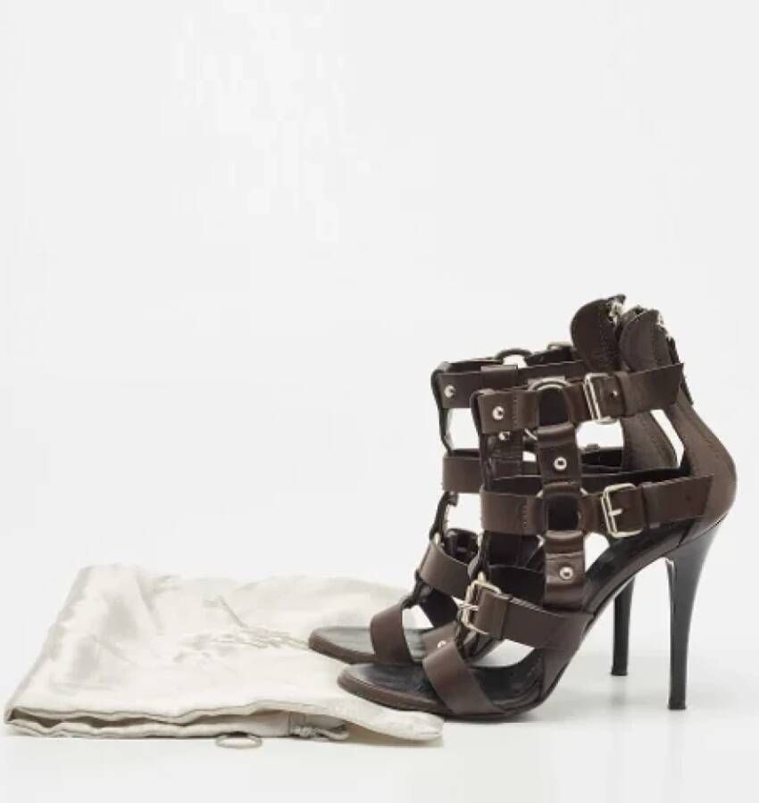 Giuseppe Zanotti Pre-owned Leather sandals Brown Dames