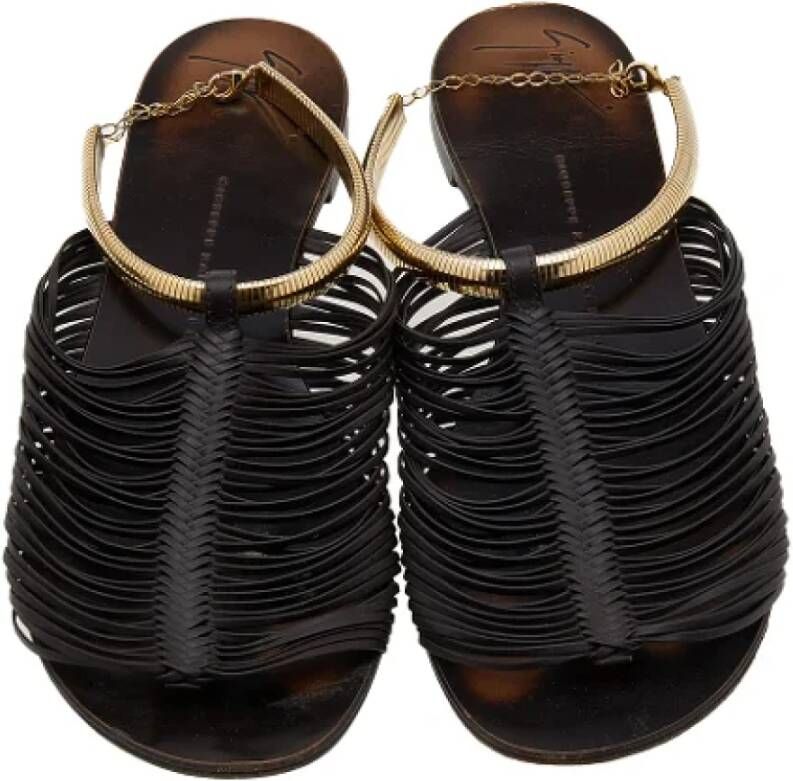 Giuseppe Zanotti Pre-owned Leather sandals Brown Dames