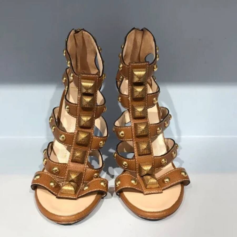 Giuseppe Zanotti Pre-owned Leather sandals Brown Dames