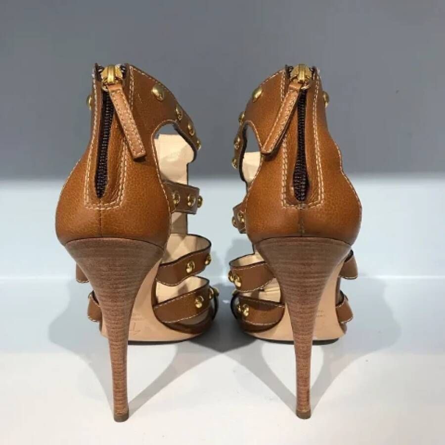 Giuseppe Zanotti Pre-owned Leather sandals Brown Dames