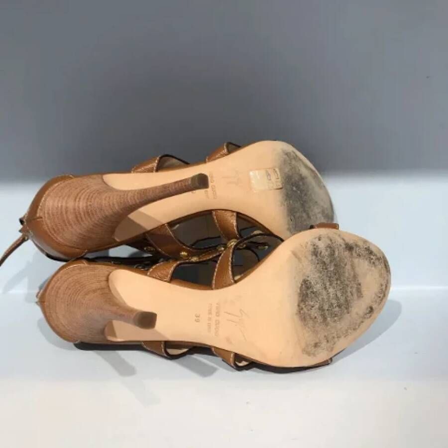 Giuseppe Zanotti Pre-owned Leather sandals Brown Dames