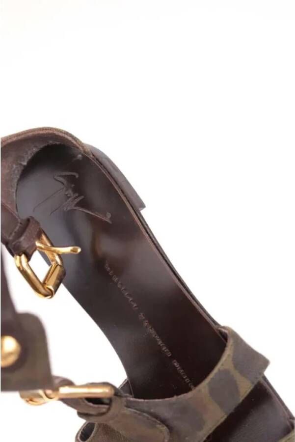 Giuseppe Zanotti Pre-owned Leather sandals Brown Dames