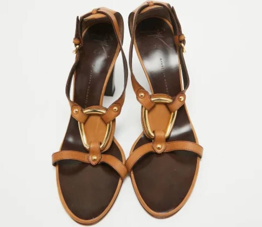 Giuseppe Zanotti Pre-owned Leather sandals Brown Dames