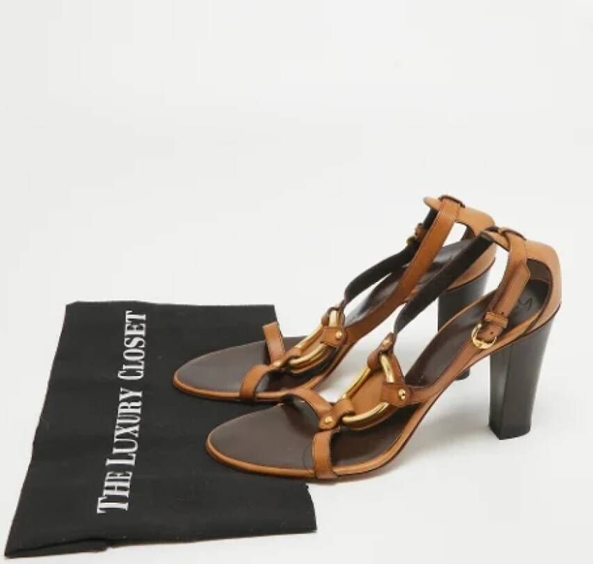 Giuseppe Zanotti Pre-owned Leather sandals Brown Dames