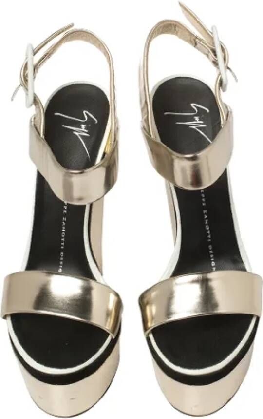 Giuseppe Zanotti Pre-owned Leather sandals Gray Dames