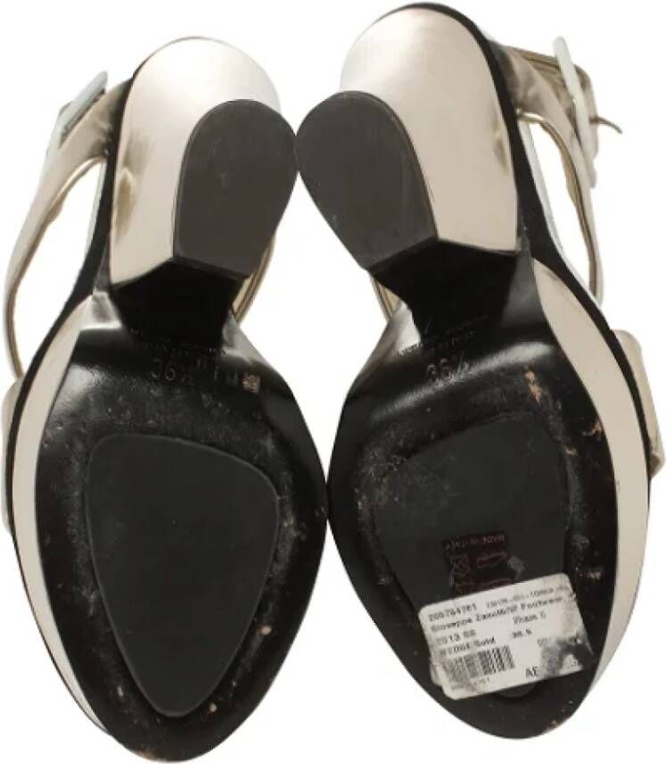 Giuseppe Zanotti Pre-owned Leather sandals Gray Dames