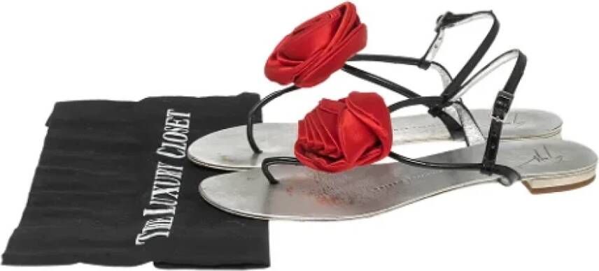Giuseppe Zanotti Pre-owned Leather sandals Gray Dames