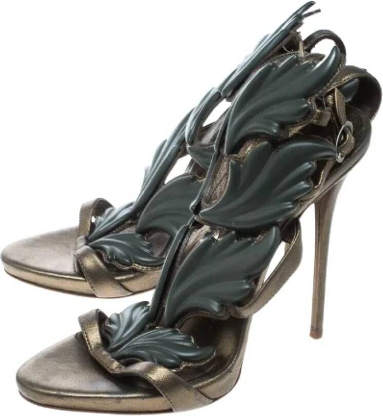 Giuseppe Zanotti Pre-owned Leather sandals Green Dames