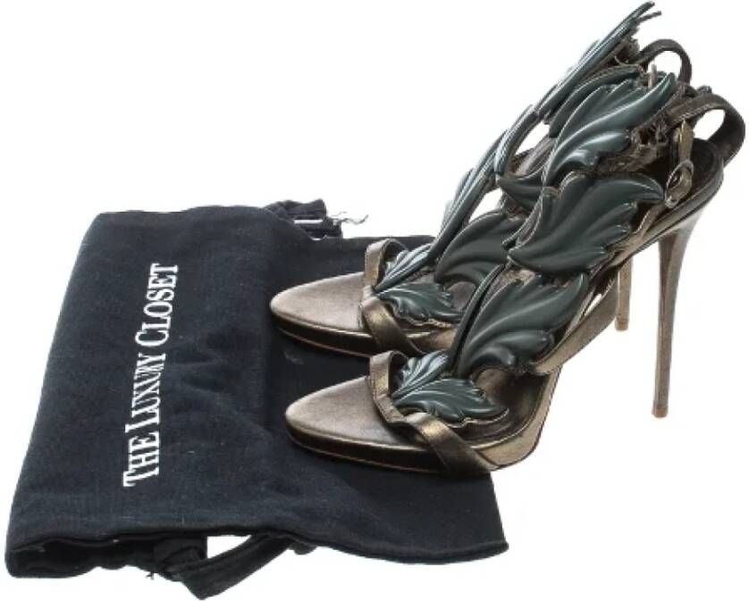 Giuseppe Zanotti Pre-owned Leather sandals Green Dames