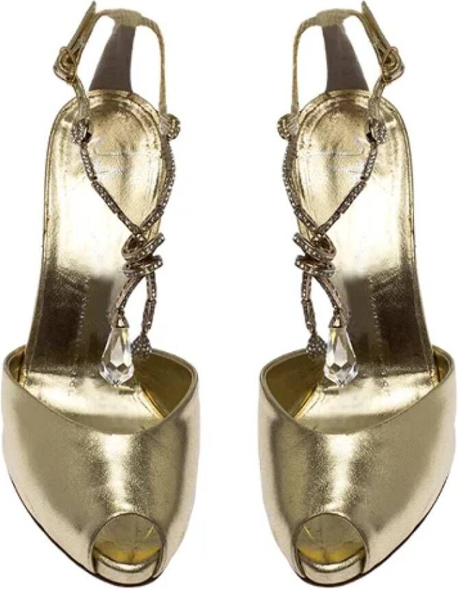 Giuseppe Zanotti Pre-owned Leather sandals Yellow Dames