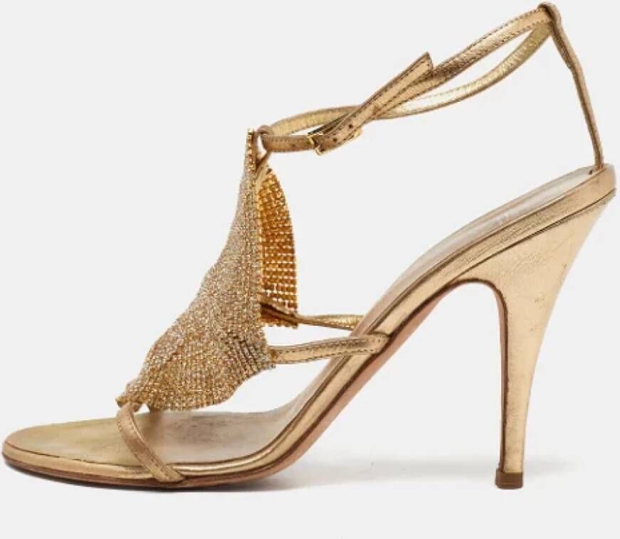 Giuseppe Zanotti Pre-owned Leather sandals Yellow Dames