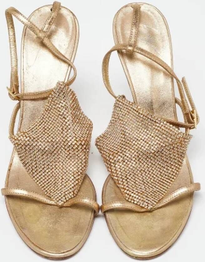 Giuseppe Zanotti Pre-owned Leather sandals Yellow Dames