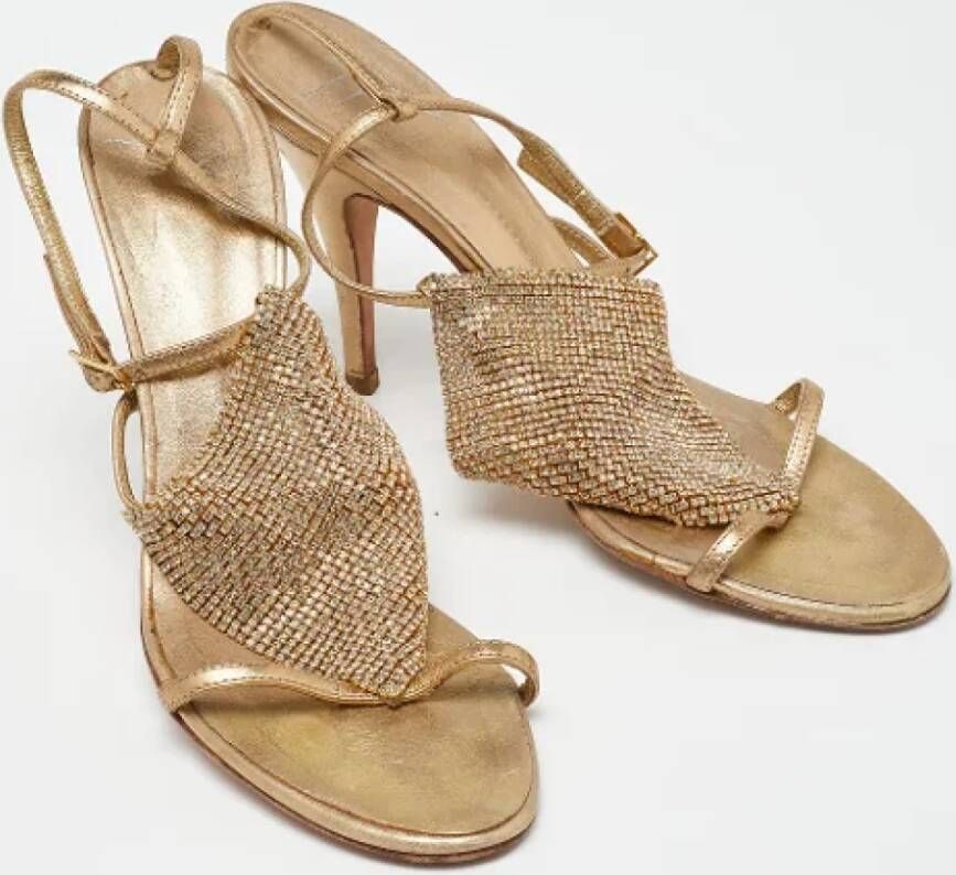 Giuseppe Zanotti Pre-owned Leather sandals Yellow Dames