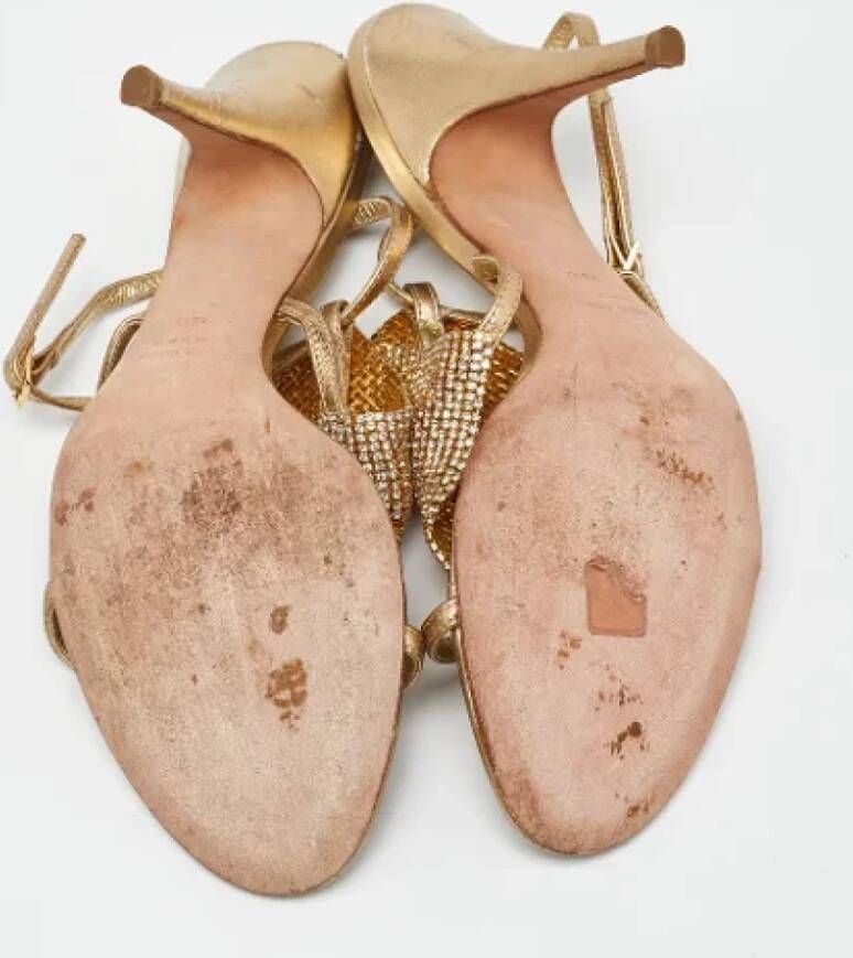 Giuseppe Zanotti Pre-owned Leather sandals Yellow Dames