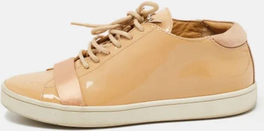 Giuseppe Zanotti Pre-owned Leather sneakers Beige Dames