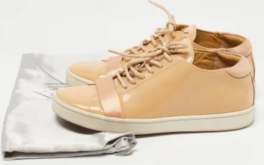 Giuseppe Zanotti Pre-owned Leather sneakers Beige Dames