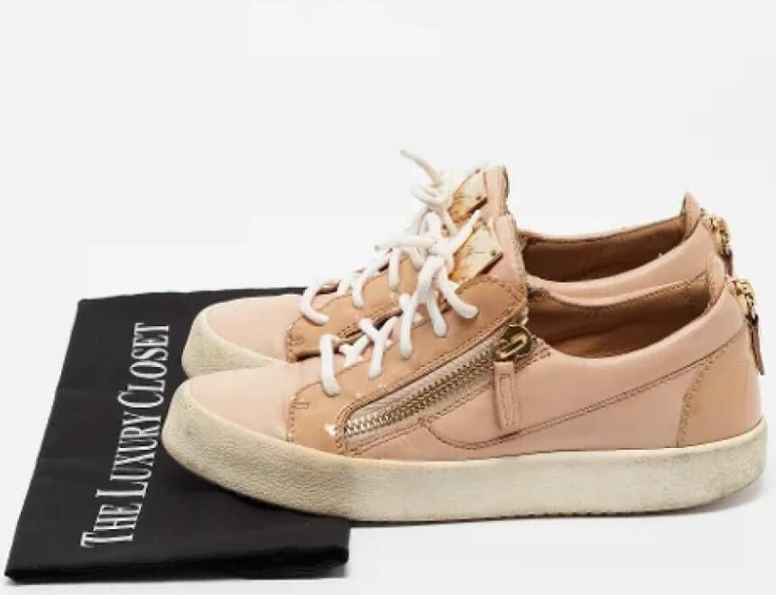 Giuseppe Zanotti Pre-owned Leather sneakers Beige Dames