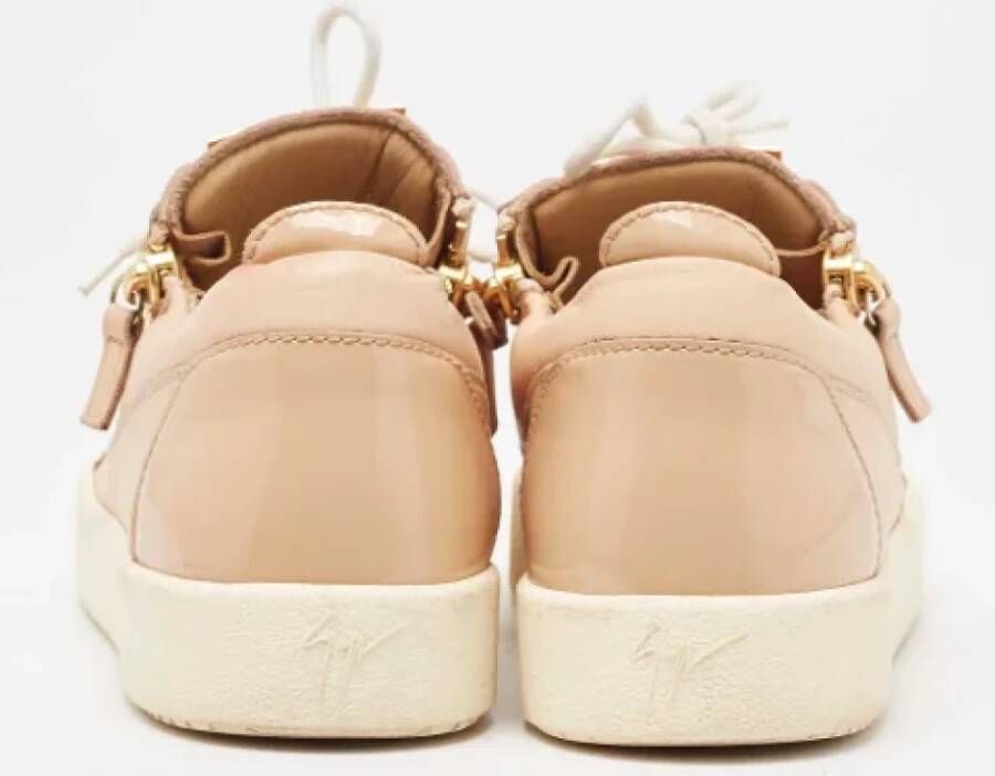 Giuseppe Zanotti Pre-owned Leather sneakers Beige Dames