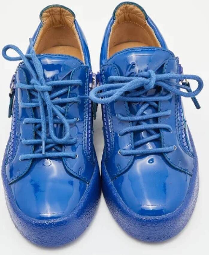 Giuseppe Zanotti Pre-owned Leather sneakers Blue Dames