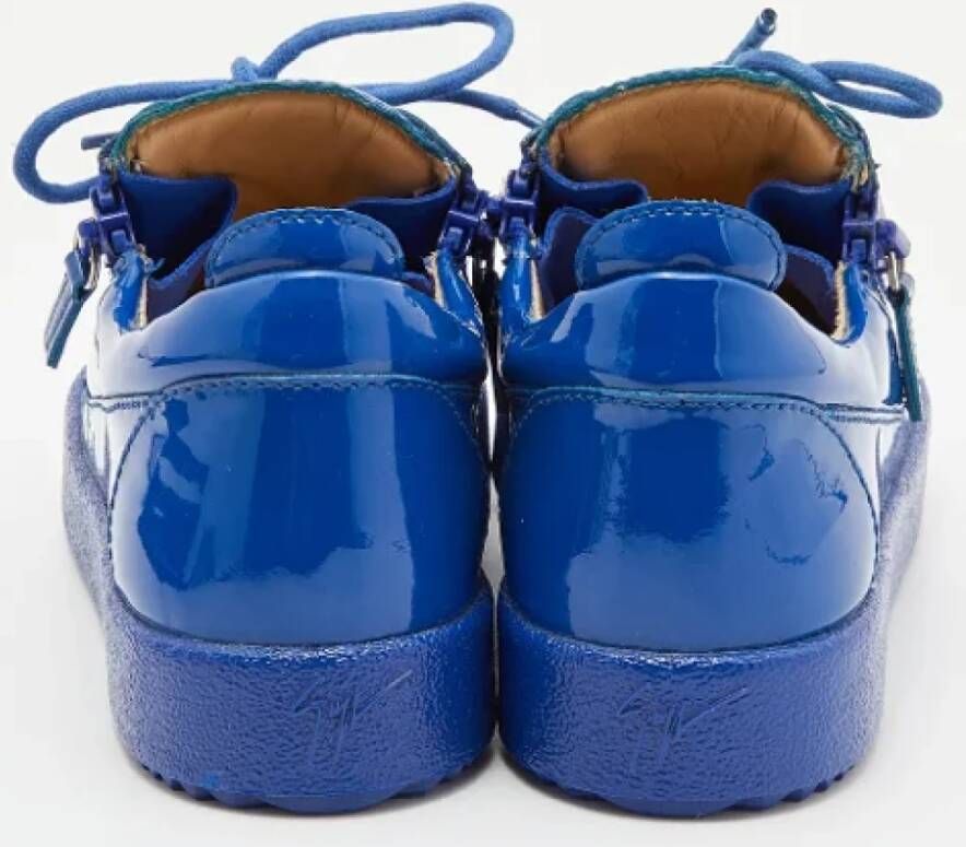 Giuseppe Zanotti Pre-owned Leather sneakers Blue Dames