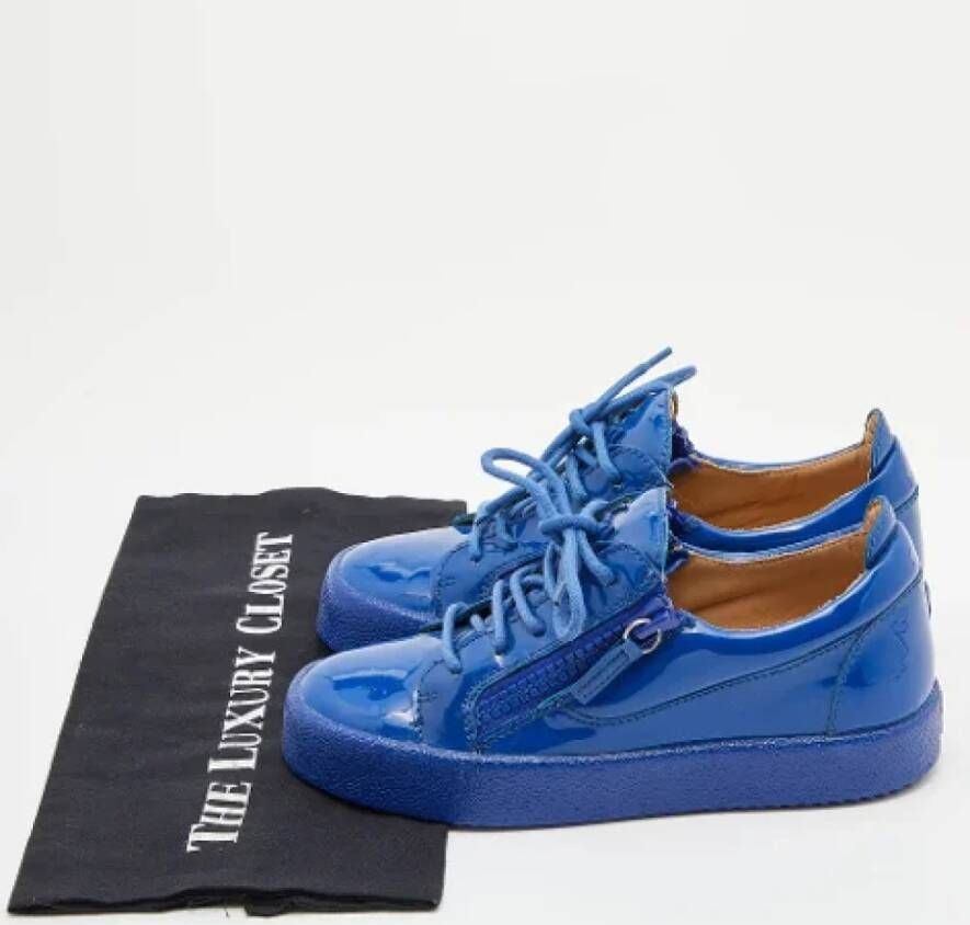 Giuseppe Zanotti Pre-owned Leather sneakers Blue Dames