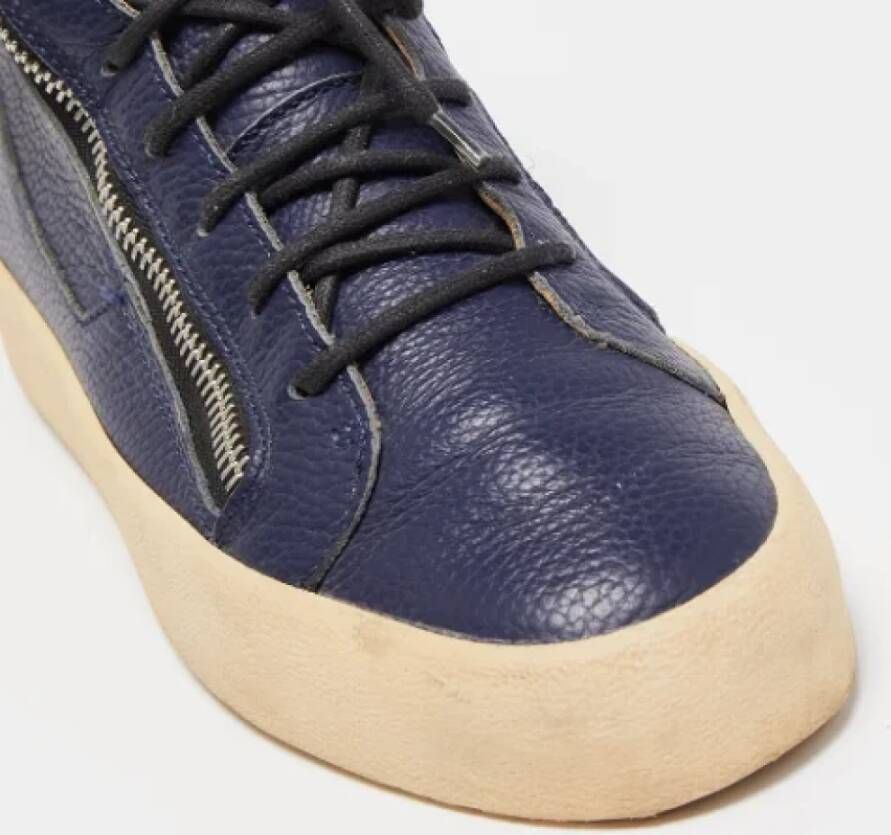 Giuseppe Zanotti Pre-owned Leather sneakers Blue Dames