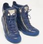 Giuseppe Zanotti Pre-owned Leather sneakers Blue Dames - Thumbnail 4