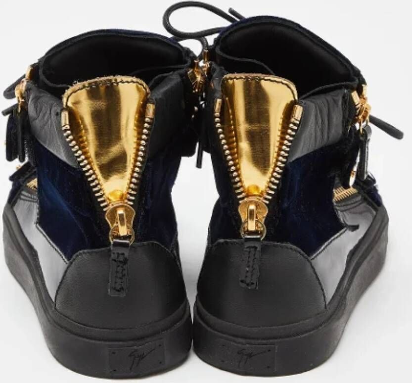 Giuseppe Zanotti Pre-owned Leather sneakers Blue Heren