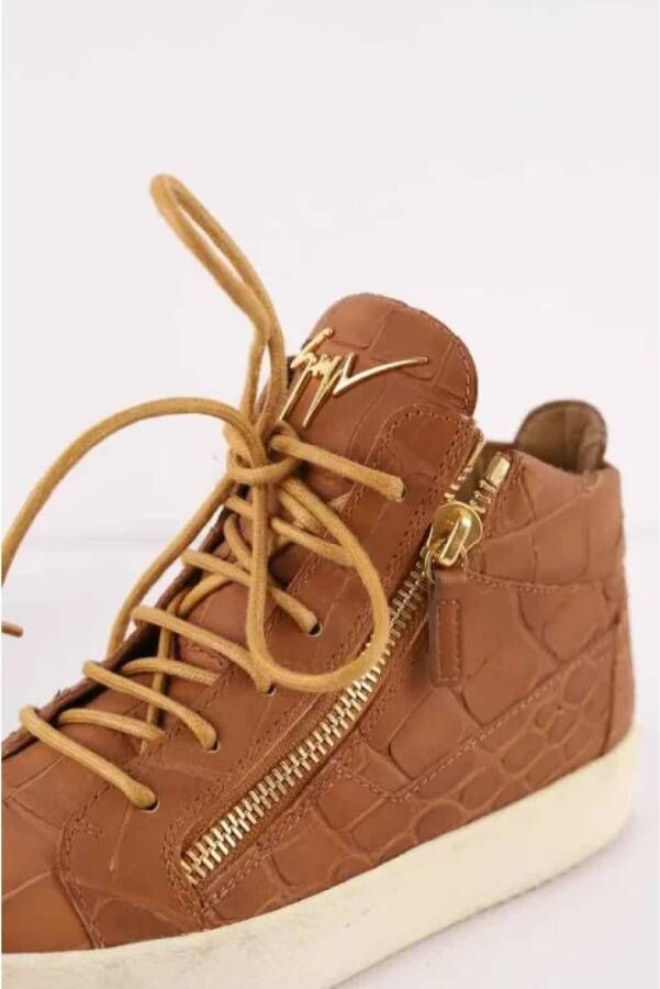 Giuseppe Zanotti Pre-owned Leather sneakers Brown Dames