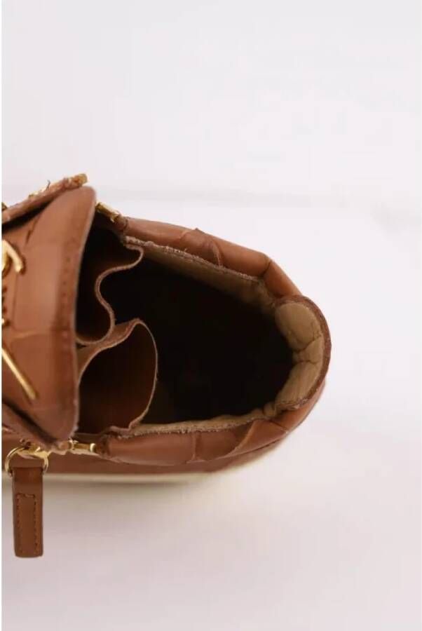 Giuseppe Zanotti Pre-owned Leather sneakers Brown Dames