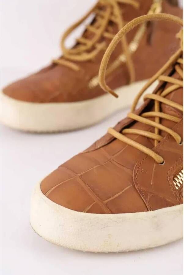Giuseppe Zanotti Pre-owned Leather sneakers Brown Dames