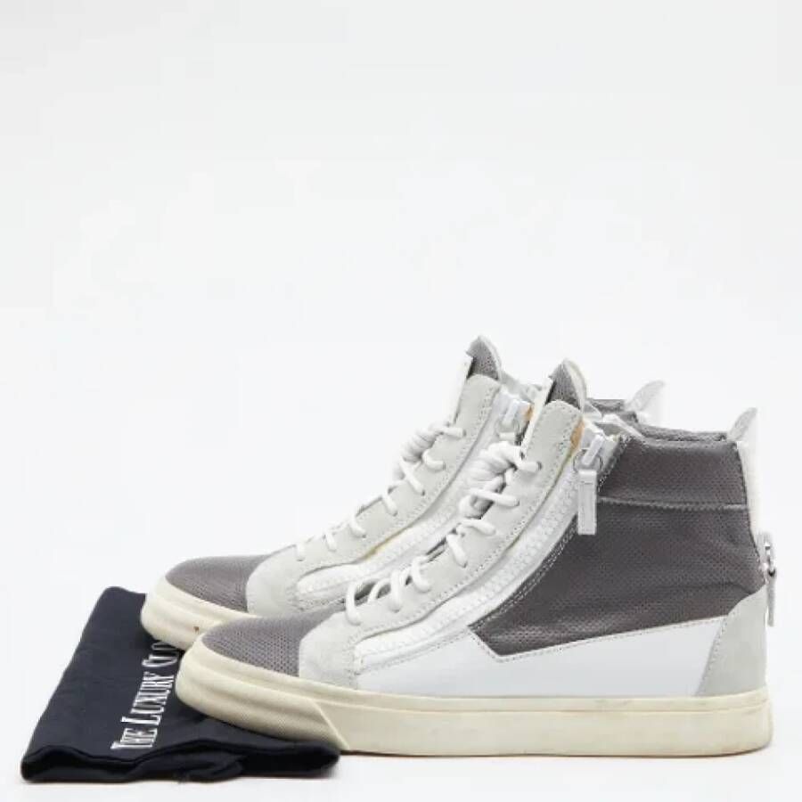 Giuseppe Zanotti Pre-owned Leather sneakers Gray Dames