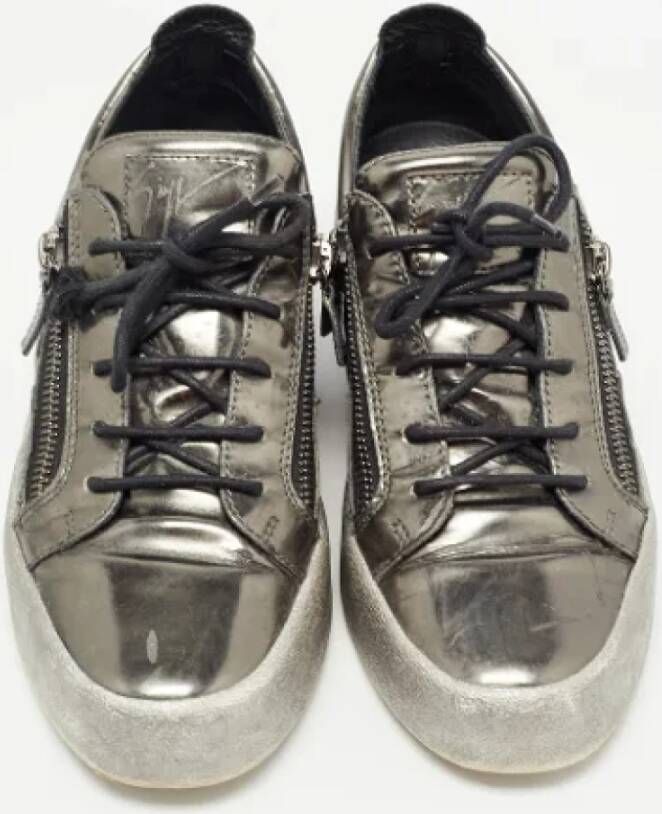 Giuseppe Zanotti Pre-owned Leather sneakers Gray Dames