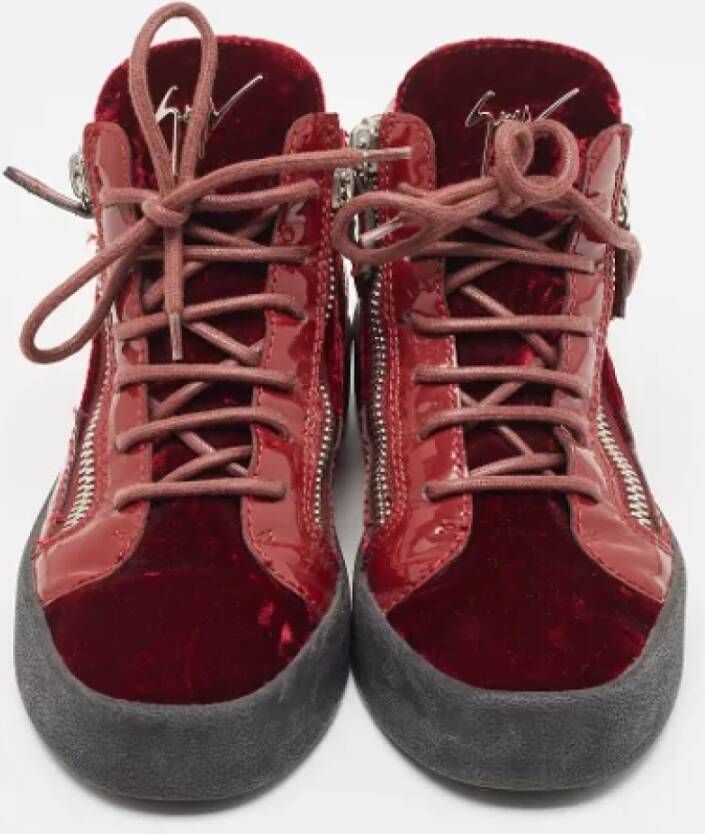 Giuseppe Zanotti Pre-owned Leather sneakers Red Dames