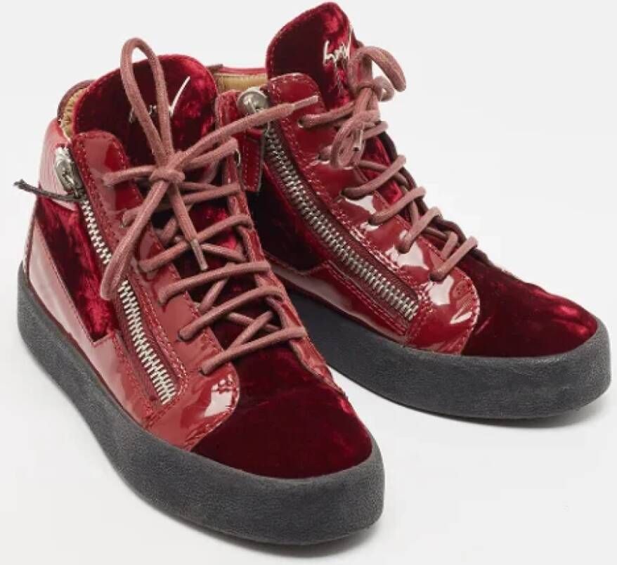 Giuseppe Zanotti Pre-owned Leather sneakers Red Dames